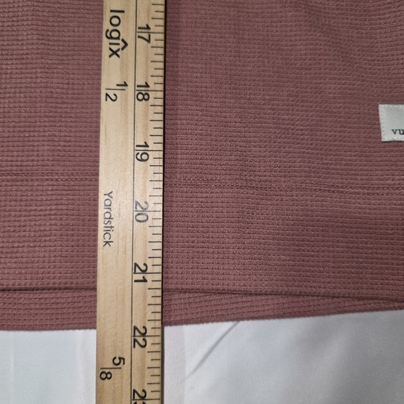 Vuori Women's Bayview Thermal Hoodie Waffle Knit VW263 Rosewood Pink Size Small - Picture 8 of 9